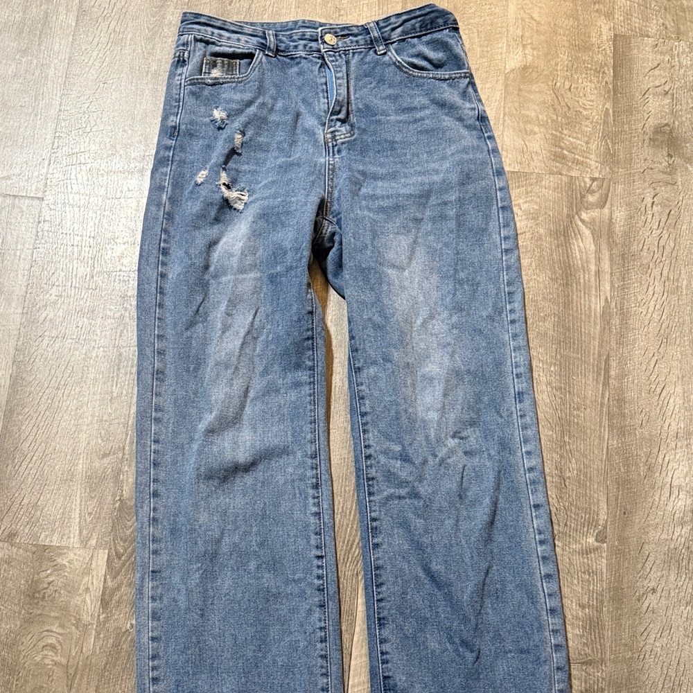 Classic Blue Distressed Jeans